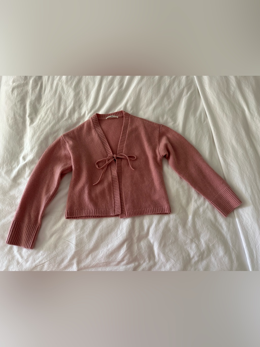 Alo Yoga Wool Cashmere New Class Tie Cardigan Vintage Pink Small Like New